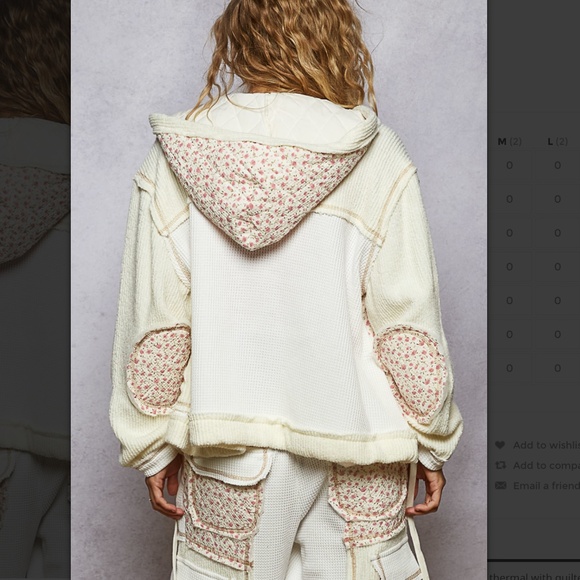 POL “ Chicago 7  “ POL Quilted Thermal Jacket with Waist String and Hood BR75 - Picture 4 of 5